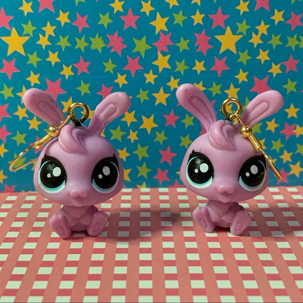 Handmade LPS earrings. Gold plated